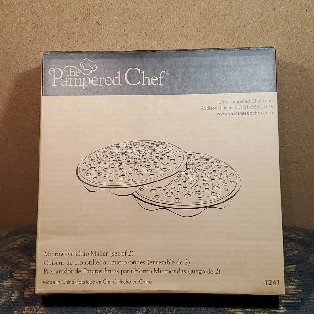 Pampered Chef  Microwave Chip Maker~ Set of 2 #7